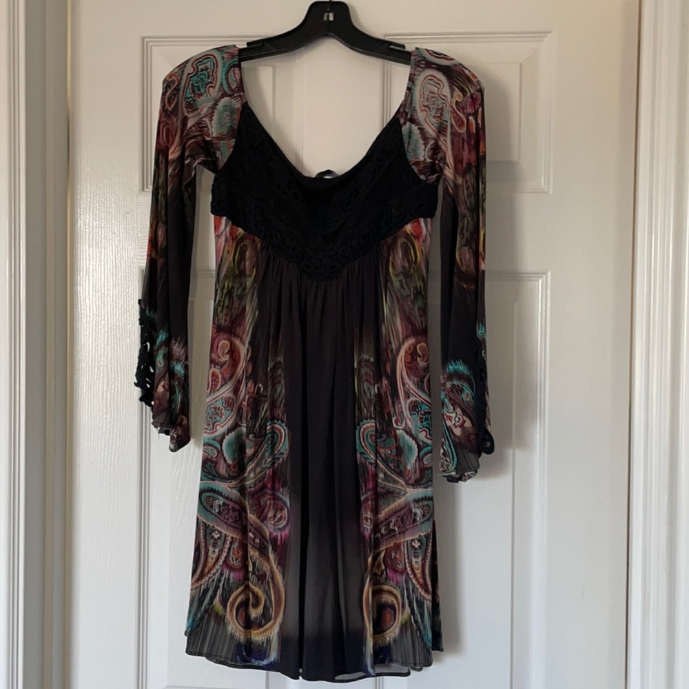 Sky Black printed dress